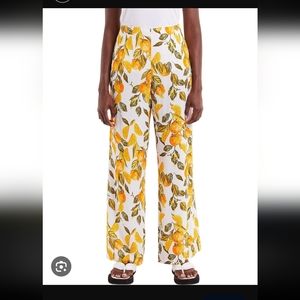 Orange grove print trousers